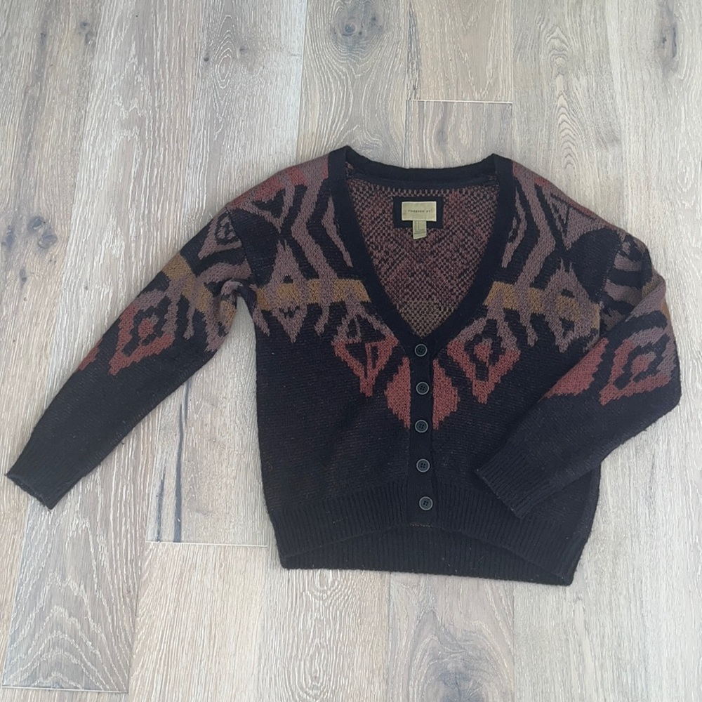 Printed Cardigan